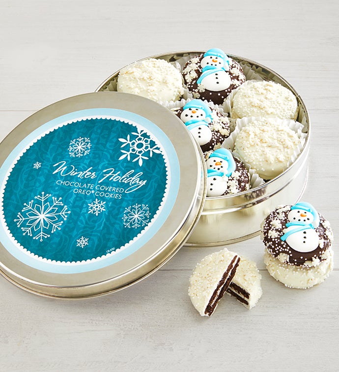 Snowflake Belgian Choc Covered OREO® Tin